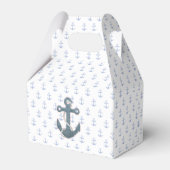 Marineankers op wit met een blauw anker element bedankdoosjes (Achterkant)