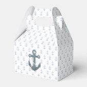 Marineankers op wit met een blauw anker element bedankdoosjes (Voorkant Zijde)