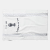 Marineappel en witte bijtende anananas, gepersonal theedoek (Horizontaal)