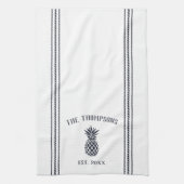 Marineappel en witte bijtende anananas, gepersonal theedoek (Verticaal)