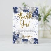 Marineballonnen Verjaardag Bedankkaart (Staand voorkant)