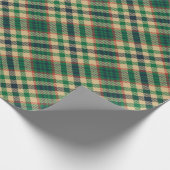 marinebeige rode kerstmis cadeaupapier (Hoek)