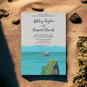  marinebestemming bruiloft kaart