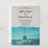  marinebestemming bruiloft kaart (Voorkant)