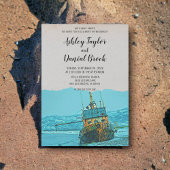  marinebestemming voor zeilschepen bruiloft kaart