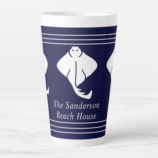 Marinebl Latte Mok (Voorkant)