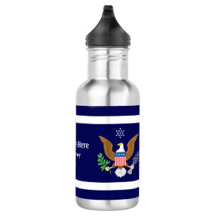 Marineblaue kleuren met Defensie-embleem Personali Waterfles
