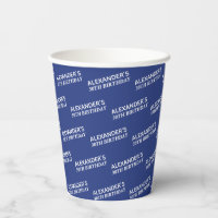 Marineblauw 30e Verjaardag Naam