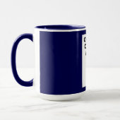 Marineblauw 4:6 Frame Foto, Logo Groot Aangepast C Mok (Links)