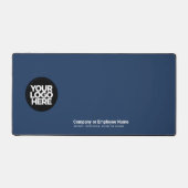 Marineblauw | Aangepaste bedrijfslogo naam, slagzi Bureaumat (Voorkant)