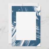 Marineblauw | Abstract Foto Afstuderen Hartelijk d Bedankkaart (Achterkant)