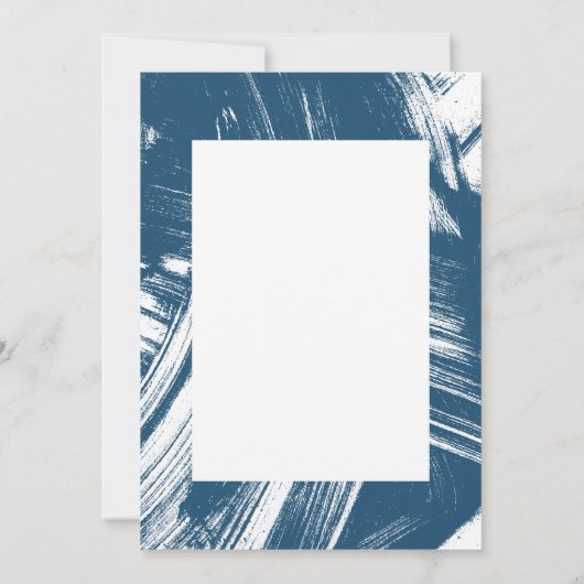 Marineblauw | Abstract Foto Afstuderen Hartelijk d Bedankkaart (Achterkant)