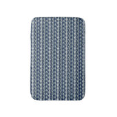 Marineblauw abstract patroon badmat (Voorkant Verticaal)