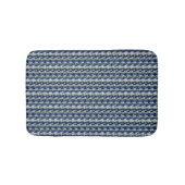 Marineblauw abstract patroon badmat (Voorkant)