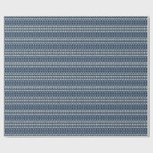 Marineblauw abstract patroon cadeaupapier (Vlak)