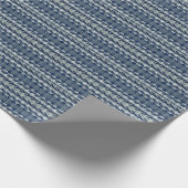 Marineblauw abstract patroon cadeaupapier (Hoek)