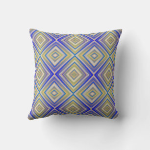 Marineblauw Alternatief Diamantpatroon Kussen