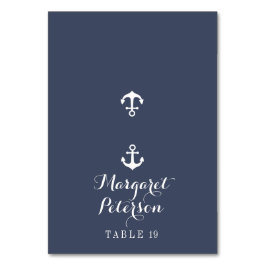 Marineblauw anker door het Zee Trouwplaats Kaart
