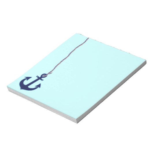 marineblauw anker notitieblok (Linkerzijde)