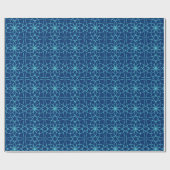 Marineblauw Arabisch Islamitische geometrische pat Cadeaupapier (Vlak)