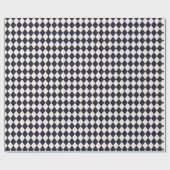 Marineblauw Argyle-cadeaupapier Cadeaupapier (Vlak)