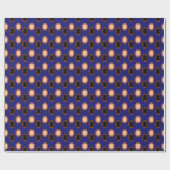 Marineblauw Art Deco Cadeaupapier (Vlak)