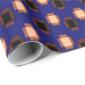 Marineblauw Art Deco Cadeaupapier (Rol Hoek)