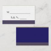 Marineblauw Art Deco Posh Trouwplaatskaarten Plaatskaartje (Voorkant / Achterkant)