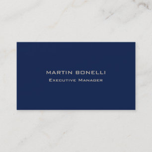 Marineblauw & Babyblauw Eenvoudig Modern Minimalis Visitekaartje