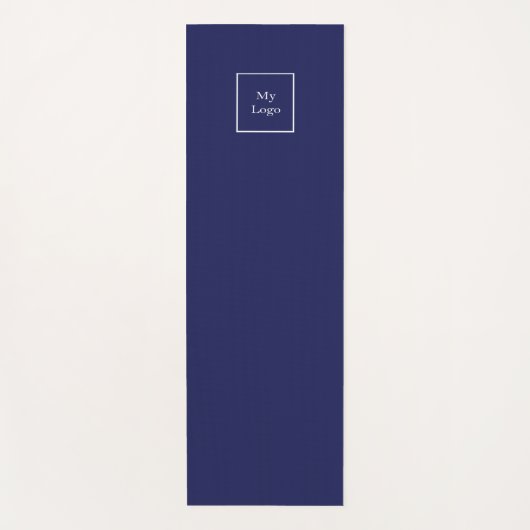 Marineblauw bedrijfslogo studio  yogamat (Voorkant)