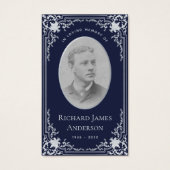  marineblauw begrafenisgebed Kaart (Voorkant)