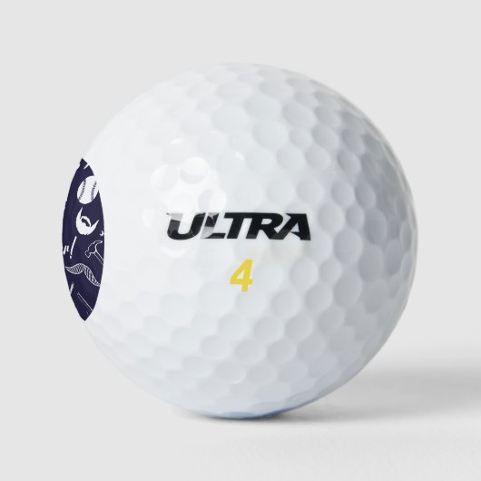 Marineblauw Beste papa ooit Golfballen (Logo)