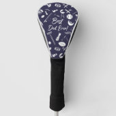 Marineblauw Beste papa ooit Golfheadcover (Voorkant)