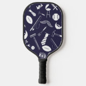Marineblauw Beste papa ooit Pickleball Paddle (Achterkant)