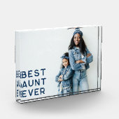 Marineblauw beste tante ooit fotoblokken (Links)