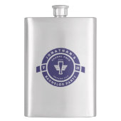 Marineblauw bierbadge vrijgezellenfeest flacon (Voorkant)