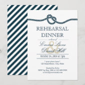 Marineblauw Bindend het Diner van de Repetitie van Kaart (Voorkant / Achterkant)