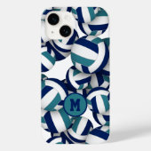 marineblauw blauwgroen meisjes volleyballen Case-Mate iPhone case (Achterkant)