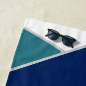 Marineblauw blauwgroen of uw aangepaste kleuren vo strandlaken (In situ)