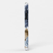 Marineblauw Bloemen Waterverf Bruin Foliage Initia Case-Mate iPhone Case (Achterkant/rechts)