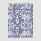 Marineblauw bloemmotief in William Morris-stijl Tissuepapier (Voorkant)