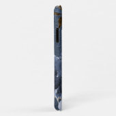 Marineblauw Bloemrijk Aquarel Bruin Lofwerk Monogr Case-Mate iPhone Case (Achterkant/rechts)