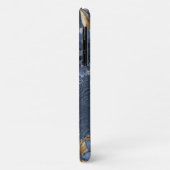 Marineblauw Bloemrijk Aquarel Bruin Lofwerk Monogr Case-Mate iPhone Case (Achterkant/links)