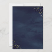 Marineblauw Blush Roze Rozen Burgundy Bruiloft Save The Date (Achterkant)