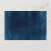 Marineblauw Border Elegante bruiloft Details Informatiekaartje (Achterkant)