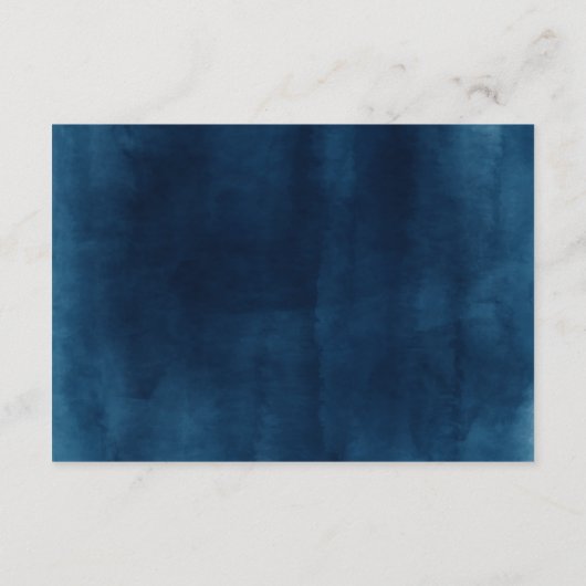 Marineblauw Border Elegante bruiloft Details Informatiekaartje (Achterkant)
