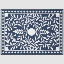 Marineblauw Bot Inleg Decoupage Papier