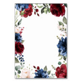 Marineblauw Bourgondië Blush Bruiloft Behuizing Ka Kaart (Achterkant)