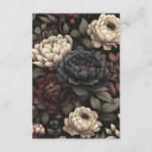 Marineblauw & Bourgondië Moody Floral Informatiekaartje (Achterkant)