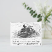 Marineblauw Briefkaart (Staand voorkant)